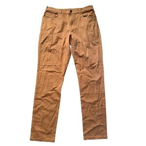 Pact Mens Organic Cotton Stretch Straight Leg Pants Ginger Brown Size L